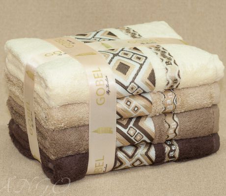 Полотенца | Бамбуковые полотенца  | Наборы бамбуковых полотенец 4 в 1 Набор полотенец Gobel в подарочной упаковке, plt040-5 TANGO (Танго)