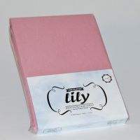 Простынь трикотажная "LILY" на резинке - Грязно-розовый