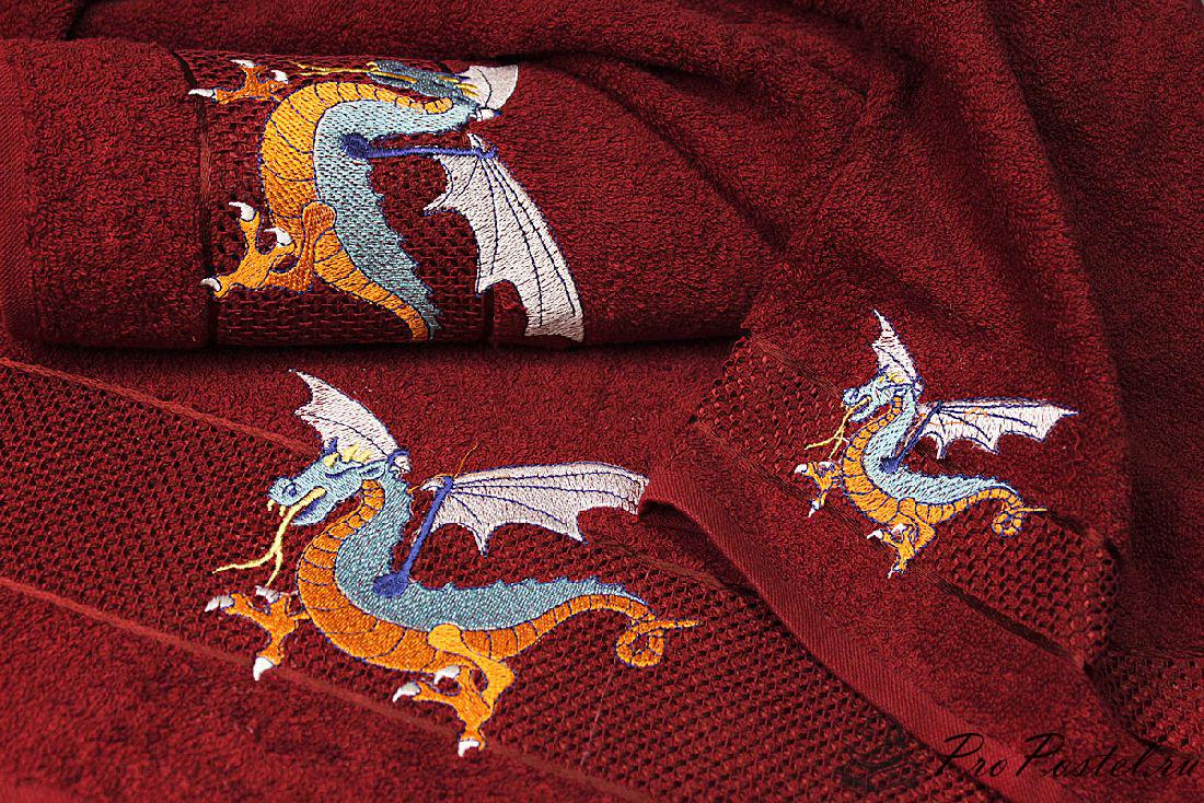 Полотенце с драконом. Махровое полотенце дракон. Полотенце с драконом кухонное. Бордовый дракон.